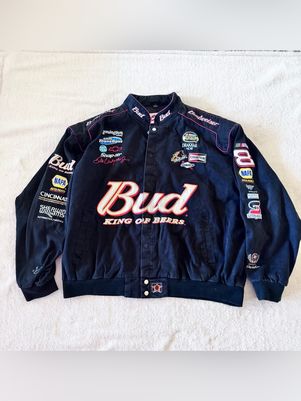Chase Authentics Dale Earnhardt Jr Budweiser Nascar Racing Jacket Size 4XL